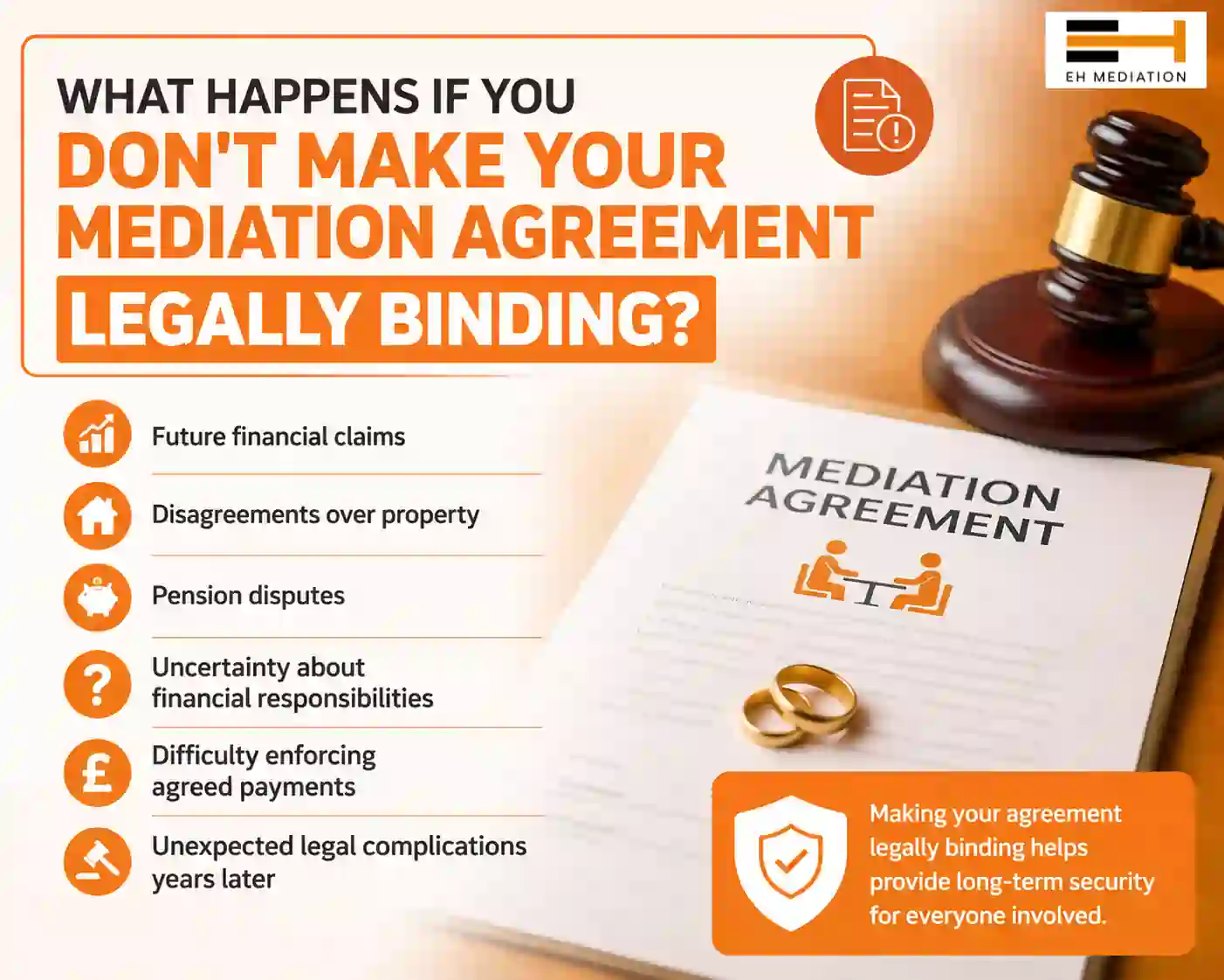 What Happens If You Don't Make Your Mediation Agreement Legally Binding Sawston?